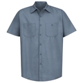 Workwear Outfitters Men's Short Sleeve Indust. Work Shirt Postman Blue, Large SP24PB-SS-L
